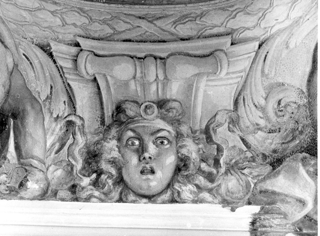 mascherone femminile (dipinto, serie) di Calandrucci Giacinto (attribuito) (sec.